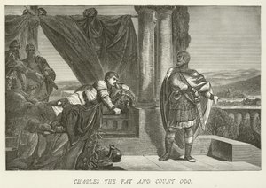 Charles le Gros et le comte Odo - German School