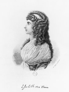 Charlotte von Stein, née von Schardt, fin 18ème siècle-début 19ème siècle, gravée par G. Wolf