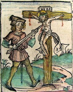 Christ recrucifié, publié dans la Chronique de Nuremberg, 1493