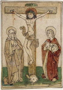Le Christ en Croix avec Marie et Saint Jean, c.1470-80 - German School