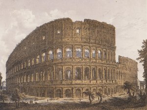 Colisée, Rome (lithographie couleur)