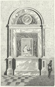 Tombe de Dante à Ravenne, Italie (gravure)