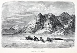 Voyage dans la neige profonde, publié à Londres en 1874 - German School