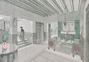 Conception pour un hall de vie par Valentin Mink, 1906