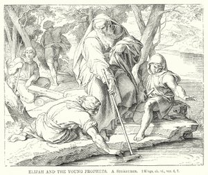 Élie et les jeunes prophètes, 2 Rois, ch vi, v 6, 7