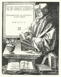 Érasme de Rotterdam, réformateur catholique et humaniste néerlandais (gravure)