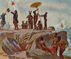 Établissement de colonies sur la côte africaine. 1er janvier 1683 (lithographie couleur améliorée)