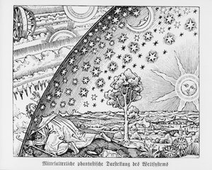 Représentation fantastique du système solaire