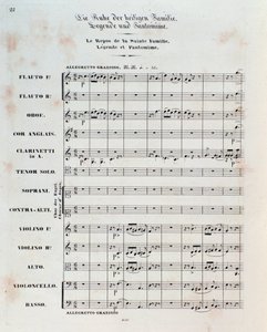 Première page de la partition pour L
