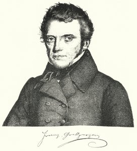 Franz Grillparzer, dramaturge et poète autrichien (gravure) - German School