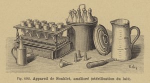 Appareil de stérilisation du lait amélioré de Franz von Soxhlet - German School