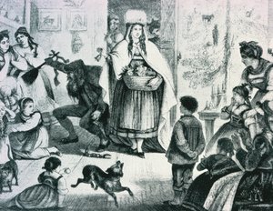 Frau Berchta apporte des cadeaux au Rhineland