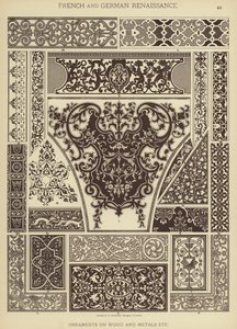Renaissance française et allemande, Ornements sur bois et métaux