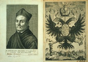 Frontispice de Magnes sive de Arte Magnetica Opus Tripartitum par Athanasius Kircher, 1643