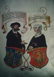 Georg Fugger et sa femme Regina Imhoff, du Geheim Ehrenbuch des Fuggerschen Geschlechts