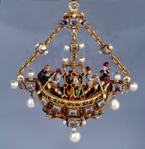 Art allemand : pendentif en forme de bateau - German School