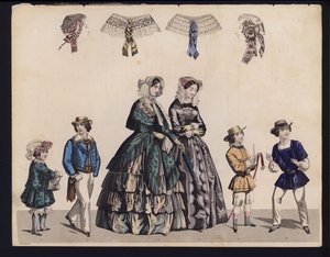 Planche de mode allemande, milieu du 19e siècle - German School