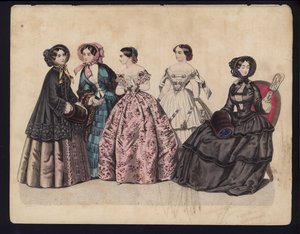 Planche de mode allemande, milieu du 19e siècle