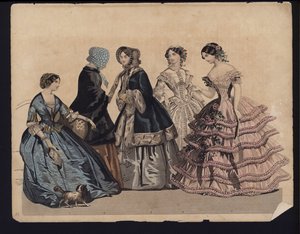 Planche de mode allemande, milieu du 19ème siècle