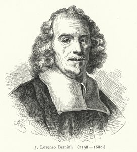 Gian Lorenzo Bernini, sculpteur et architecte baroque italien (gravure) - German School