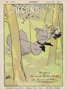 Fille sur une balançoire