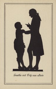 Goethe avec Fritz von Stein (litho) - German School