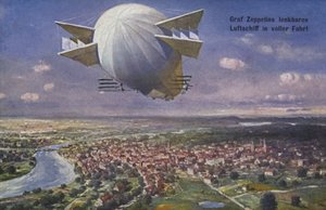 Dirigeable de Graf Ferdinand von Zeppelin en vol
