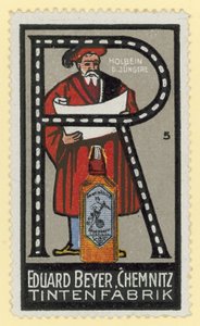 Hans Holbein le Jeune, artiste allemand (lithographie couleur)