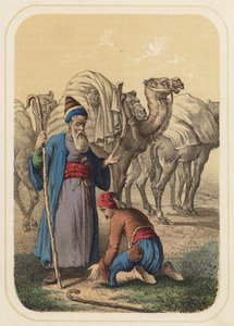 Harun al Rashid et Abdallah dans une scène des Mille et Une Nuits - German School