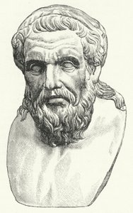 Tête du philosophe romain Apollonios de Tyane (gravure) - German School
