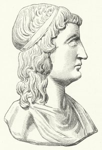 Tête du philosophe romain Apulée (gravure) - German School