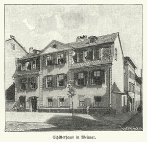 Maison du poète, dramaturge et philosophe Friedrich Schiller, Weimar, Allemagne - German School