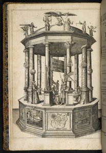 Frontispice illustré montrant un Temple d
