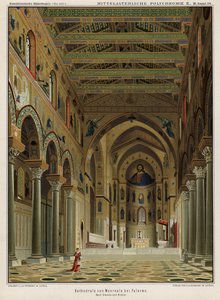 Intérieur de la cathédrale de Monreale, Palerme, Sicile, Italie