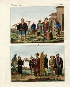 Vêtements japonais (gravure en couleur)