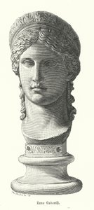 Juno Ludovisi, tête colossale en marbre romaine antique représentant Antonina Minor, fille de Marc Antoine et Octavie Minor, en tant que déesse Juno