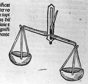La Balance - dans le Traité de Johannes Angeli De Magnisconnectionibue annorum revolutionibus ac eorum perfectionibus. Augsbourg, Erhard Ratdolt