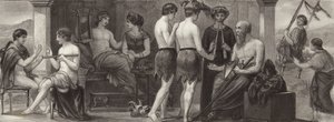 La vie et les arts dans la Grèce antique. Illustration pour Bilder-Atlas - German School