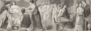 La vie dans la Rome antique. Illustration pour Bilder-Atlas (gravure) - German School