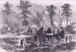 Fabrication de charbon de bois pour la poudre à canon, Histoire de la guerre entre la France et l