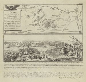 Carte et illustration montrant la bataille de Rymnik