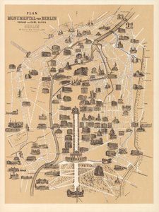 Carte de Berlin, publiée par Carl Glueck Verlag, Berlin, 1860