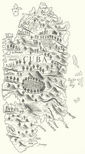 Carte de Cuba, c1500 - German School