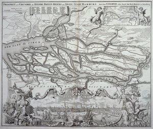 Carte de Hambourg et des environs, publiée à Nuremberg