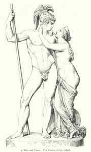 Mars et Vénus, sculpture en marbre par le sculpteur néoclassique italien Antonio Canova - German School