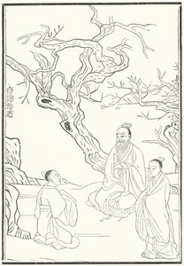 Mencius, ancien philosophe confucéen chinois (gravure)