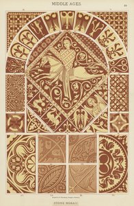 Moyen Âge, mosaïque en pierre