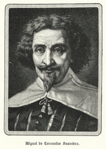 Miguel de Cervantes Saavedra, romancier espagnol (lithographie)