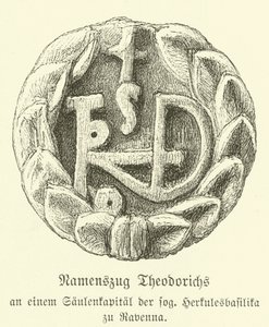 Monogramme de Théodoric le Grand, roi des Ostrogoths