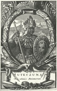 Moctezuma II, empereur aztèque (gravure) - German School